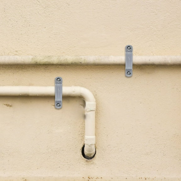 LOLIPPYY 30Pcs Pipe Support Brackets Light Grey PVC Clamps for Large Scale Pipeline Installation