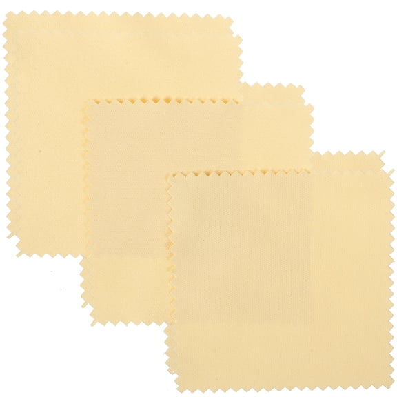 LOLIPPYY 30Pcs Plated Silver Polishing Cloth Yellow Jewelry Cleaning Cloth Restores Original Shine