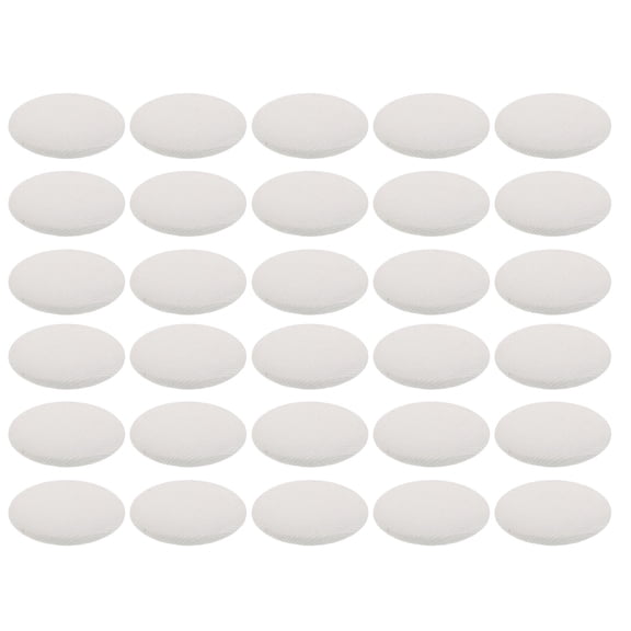 LOLIPPYY 30Pcs Round White Fabric Covered Buttons for Sewing on Blouses Suits and Bridal Wear