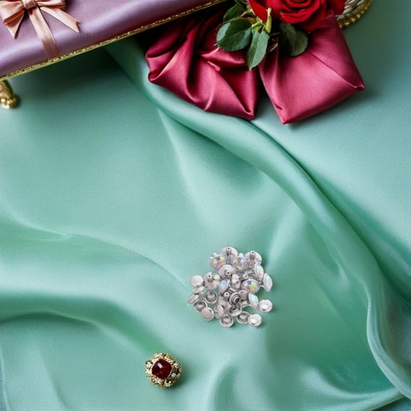 LOLIPPYY 30Pcs Sparkling Crystal Rhinestone Rivets for DIY Crafting Clothing and Bag Decoration