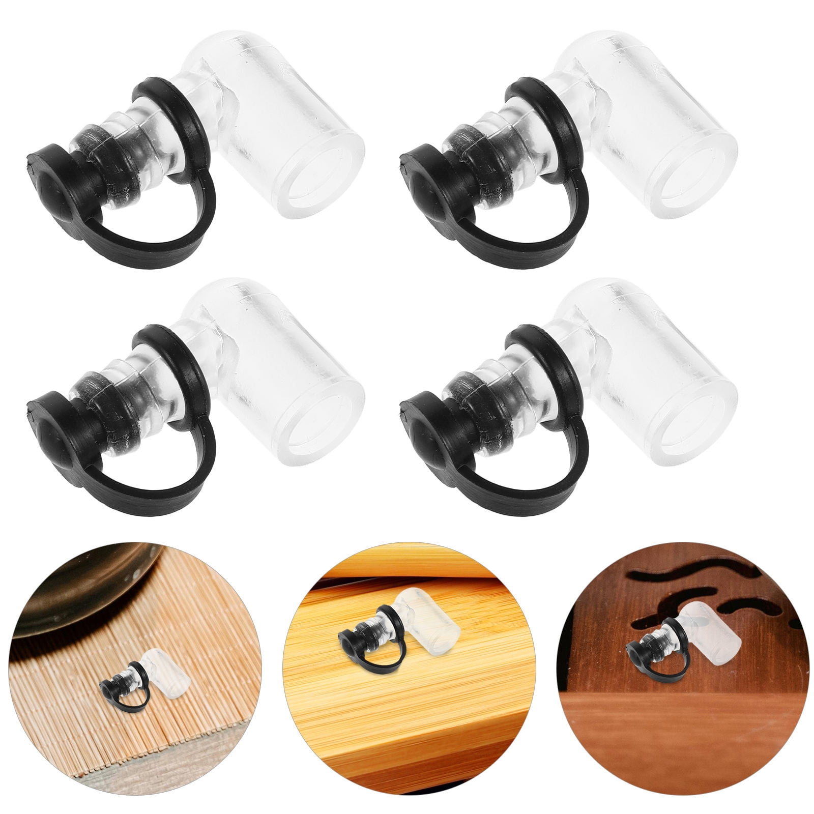 Tea Adapter LOLIPPYY 30Pcs Transparent Plastic Tea Tray Drain Pipe Adapter with ...