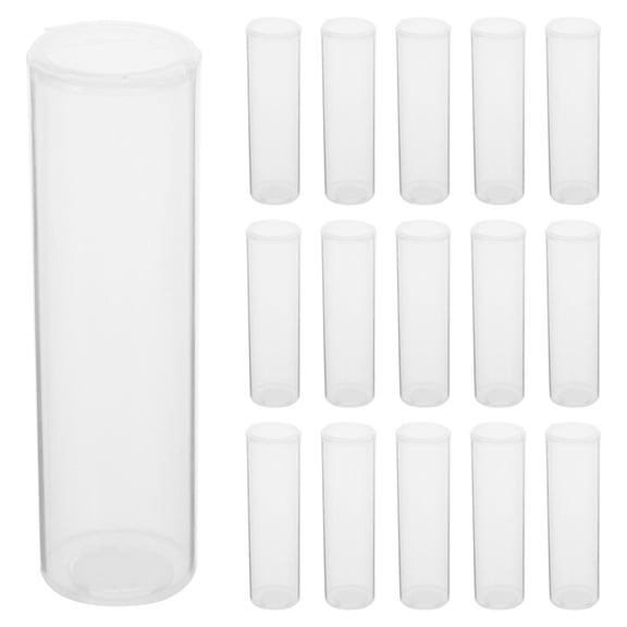 LOLIPPYY 30Pcs Transparent Plastic Tubes with Caps for Easy Access and Dustproof Storage