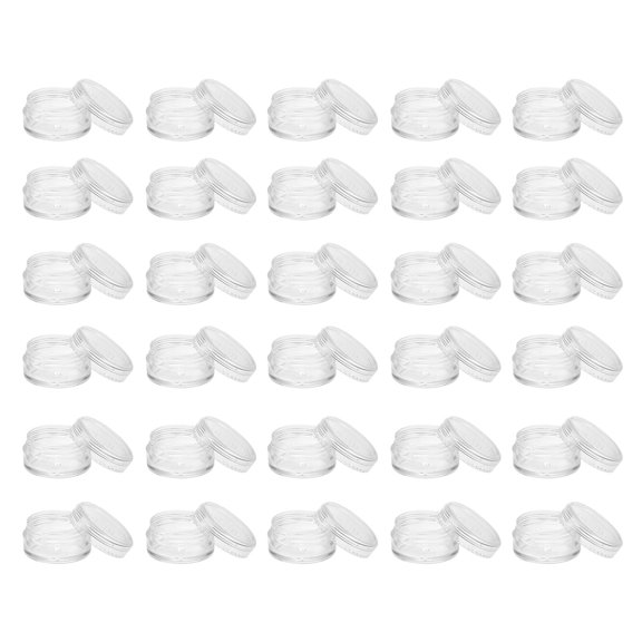 LOLIPPYY 30Pcs Transparent Sample Case Storage Boxes Leak Proof Plastic Cream Containers