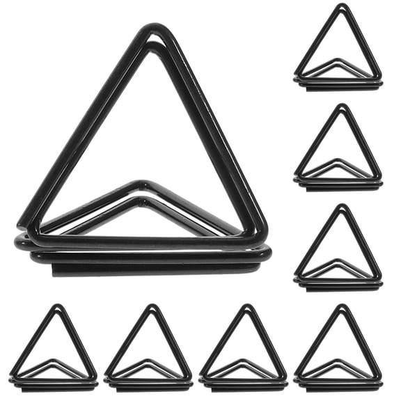 LOLIPPYY 30Pcs Triangle Paper Clips Black Aluminum Alloy Photo Display Holder for Table Decorations