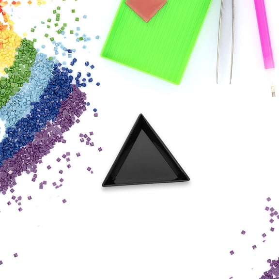 LOLIPPYY 30Pcs Triangle Plastic Beading Trays Stackable Parts Organizer for Jewelry Making and Rhinestone Crafts