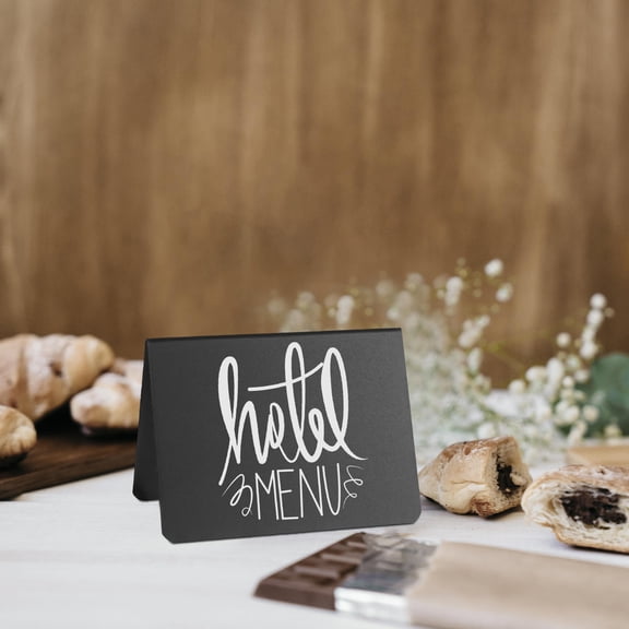 LOLIPPYY 30Pcs V Shaped Mini Chalkboard Reusable Dry Erase Board for Buffet Signage at Parties Back to School