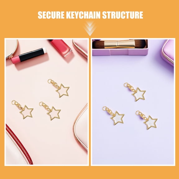LOLIPPYY 30 Pieces Star-Shaped Swivel Hooks Metal Keychain Clips Zinc Alloy for Crafting Accessories
