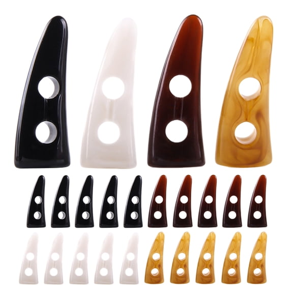 LOLIPPYY Horn Buttons Acrylic Assorted Color for Coats and Clothing 30Pcs