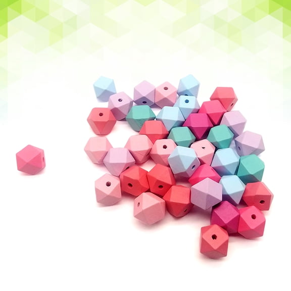 LOLIPPYY 30pcs Natural Wood Hexagon Spacer Beads for Crafting, Jewelry Making, Creative Projects and Art Supplies