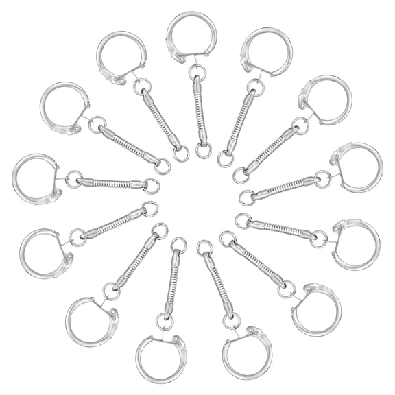 LOLIPPYY 30pcs Iron Keyrings with Chains for Everyday Use, Keychain Accessories for Home, Office, and Outdoor