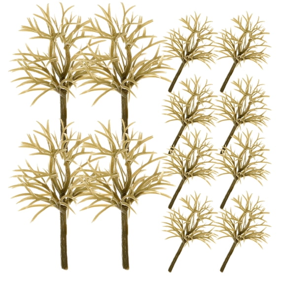 LOLIPPYY 30pcs Miniature Landscape Model Trees for Railroad Scenery, Plastic Tree Shapes for Diorama and Craft Projects