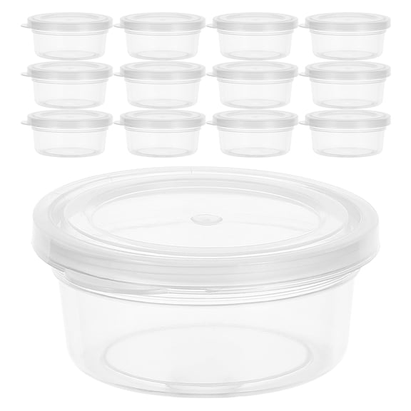 LOLIPPYY 30pcs Mini Round Plastic Storage Containers With Lids Clear Storage Jars Transparent Beads Organizer For Crafts Jewelry Small Items
