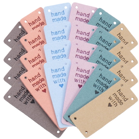 LOLIPPYY 30pcs Sew On Label Microfiber Rectangle Labels for Shoes