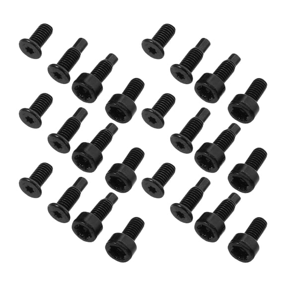 LOLIPPYY 32Pcs Doorbell Screws Replacement Black High Strength Security Screws for Home Repair