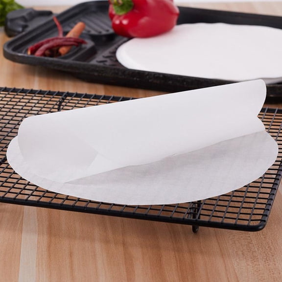 LOLIPPYY 350Pcs White Silicone Oil Coated Baking Paper for Oven Use Evenly Baked Cookies and Cakes