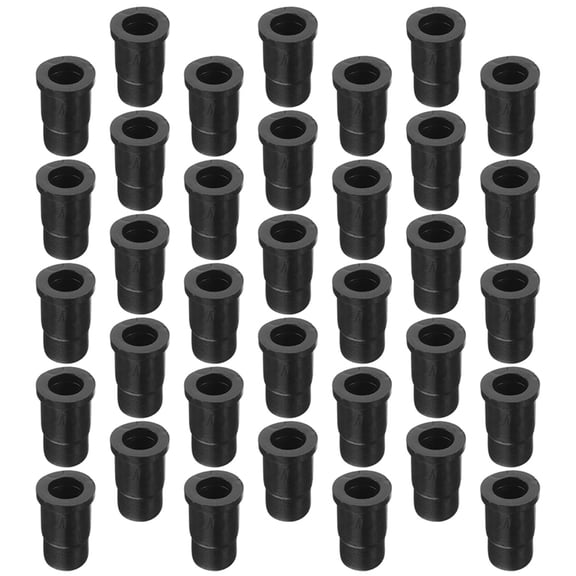LOLIPPYY 35Pcs Stem Caster Mounting Socket for Chair Legs Made of Durable ABS Black