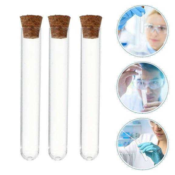 LOLIPPYY 36 Pcs Transparent Test Tube Bottle With Cork Stopper For Science Projects