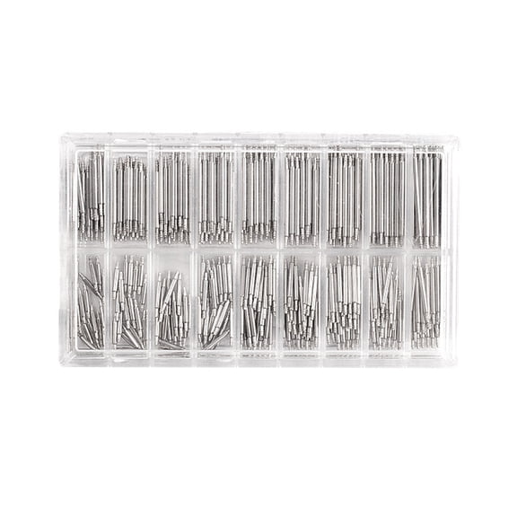 LOLIPPYY 360pcs of Watch Link Removal Stainless Steel Repair Tool Portable Plastic Box for DIY Repair Professionals