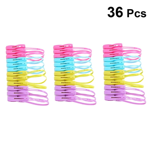 LOLIPPYY 36Pcs Anti-slip Clothes Pins for Windy Days with Assorted Color for Household Users Drying Clothes