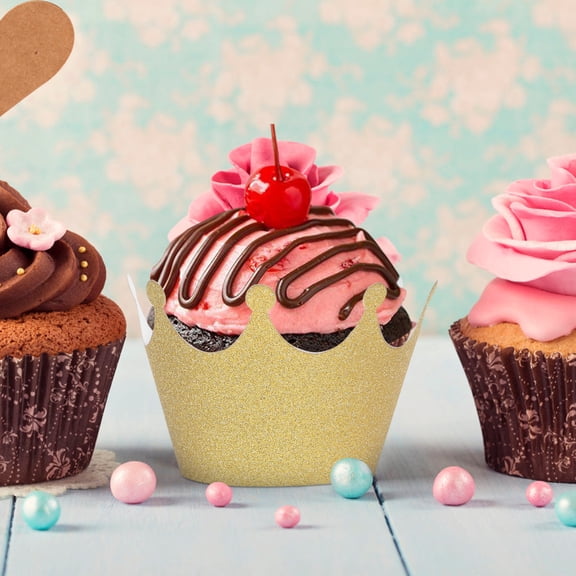 LOLIPPYY 36Pcs Paper Cupcake Wrappers for Wedding Use and Festive Event Display