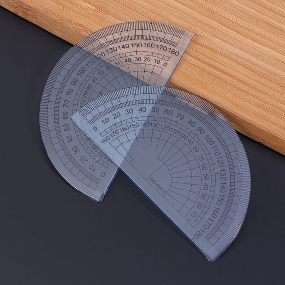 LOLIPPYY Set of 36 Transparent Plastic Half Circle Protractors for and Drawing Applications