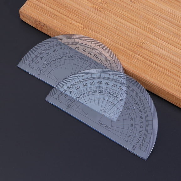 LOLIPPYY Set of 36 Transparent Plastic Protractors with Clear Markings for Accurate Math Measurement