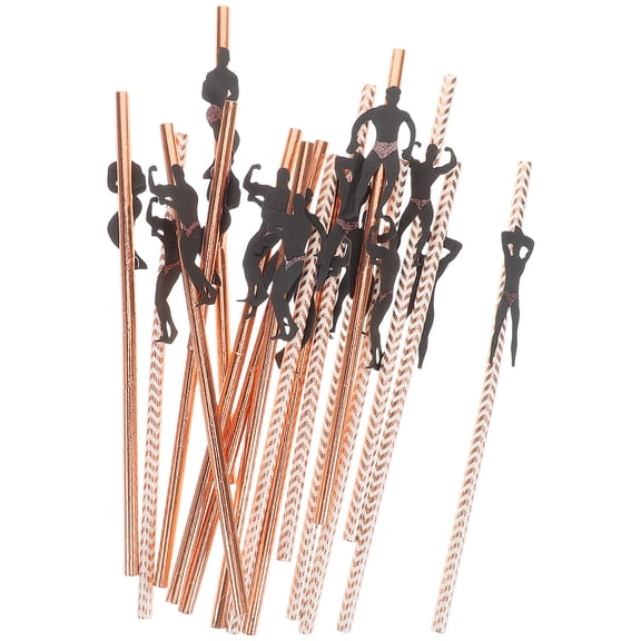 LOLIPPYY 36pcs Multi Drinking Straws Paper Bachelorette Party Games Naughty Design For Decorations And Supplies