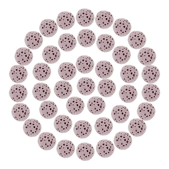 LOLIPPYY 39Pcs Round Lava Rock Beads Fragrance Dispersion Natural Lava Stone for Car Accessory