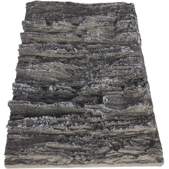 LOLIPPYY 3D Dark Grey Decorative Background Board for Reptile and Fish Tank Landscaping
