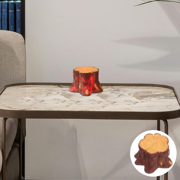 LOLIPPYY 3D Fake Fire Flame Lamp Resin Tree Stump Night Light for and Holiday Decoration