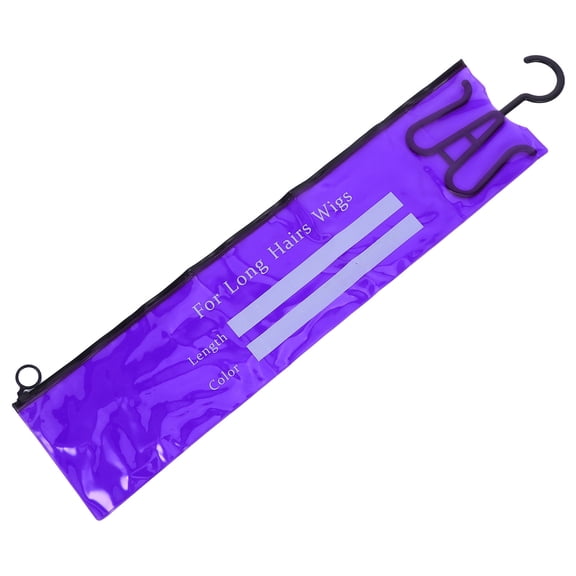 LOLIPPYY 3-Pack Plastic Hair Extension Hanger Bags, Storage Organizer for Home, Travel, and Salon Use