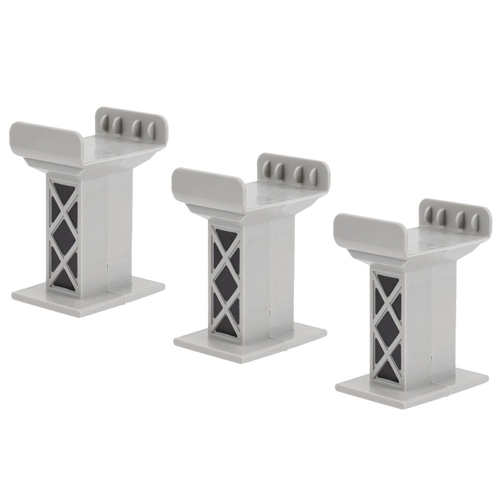 Train Bridge Risers Parliky 24-Piece Wooden Train Track Support Risers ...
