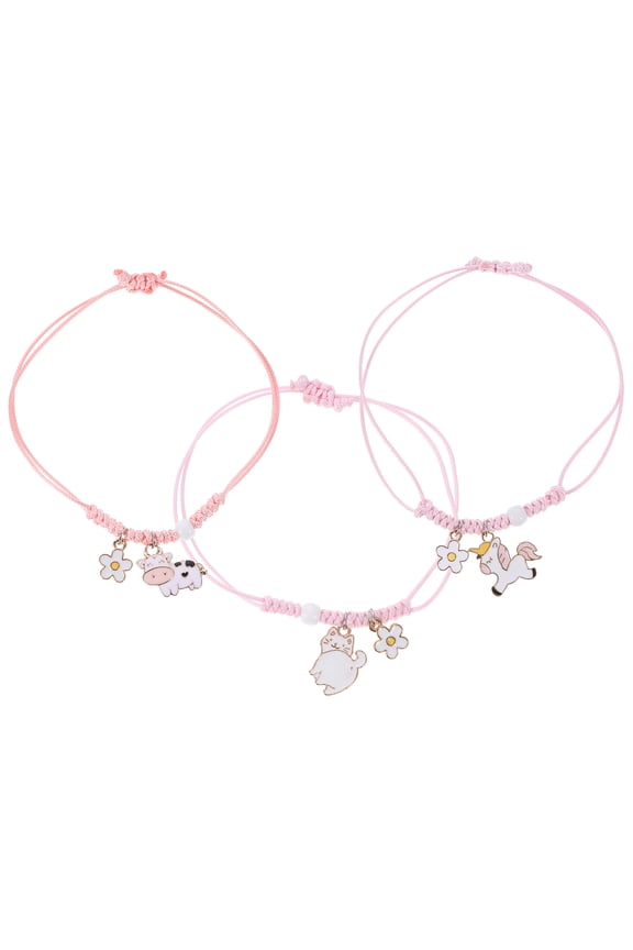 3-Pack Handmade Rope Bracelets with Ceramic Beads for Women Stylish and Comfortable