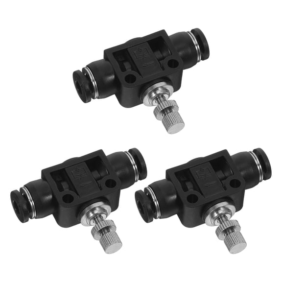 LOLIPPYY 3-Pack Adjustable Needle Valve Pneumatic Inline Valve with Compact Design for Industrial and Mechanical Applications