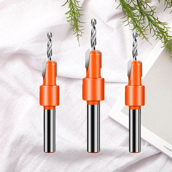 LOLIPPYY Tungsten Steel Countersink Deburring Drill Bits 8mm 3pcs