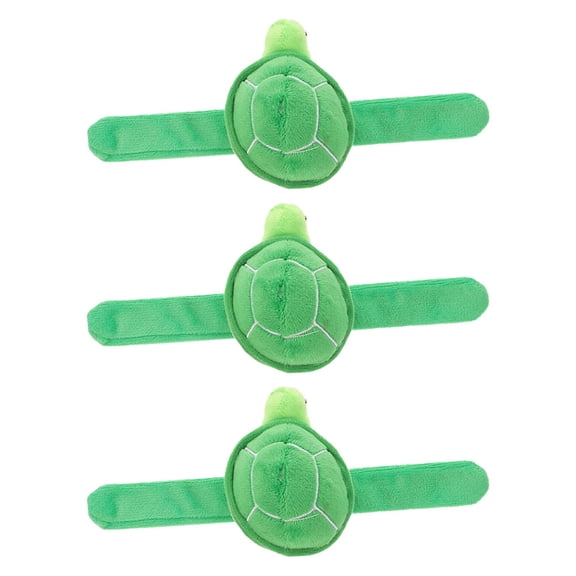 LOLIPPYY 3-Pack Plush Animal Slap Bracelets for Kids, Fun Wearable Accessories and Party Favors