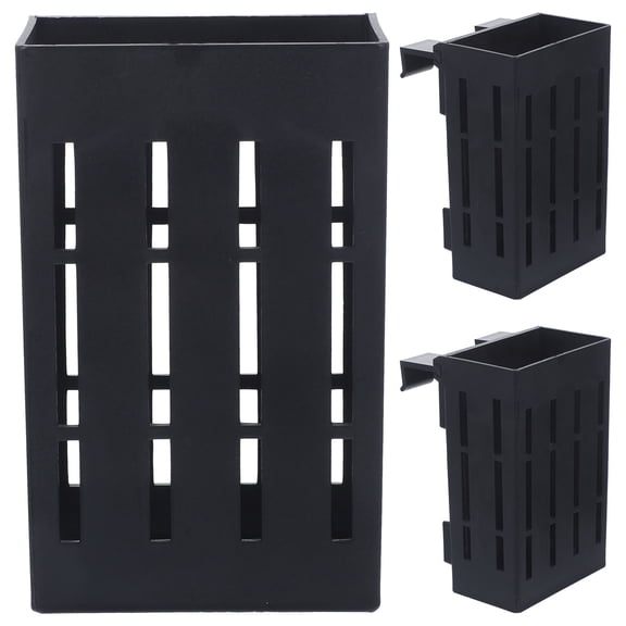 LOLIPPYY 3Pcs Aquarium Ornament Black Plastic Fish Tank Landscaping Aquatic Decoration Home