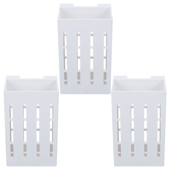 LOLIPPYY 3Pcs Aquarium Plant Ring White Plastic Hollow Design for Fish Tank Setup