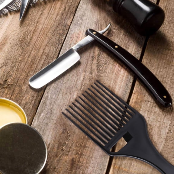 LOLIPPYY 3Pcs Assorted Color Plastic Barber Comb with 12 Teeth for Styling Thick Curly Hair