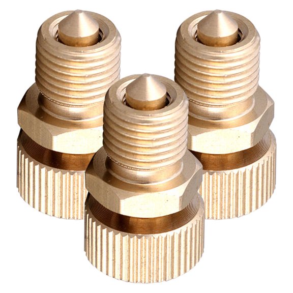 LOLIPPYY 3Pcs Auto Bleed Valve Copper Material for High Pressure Pump Strong and Durable