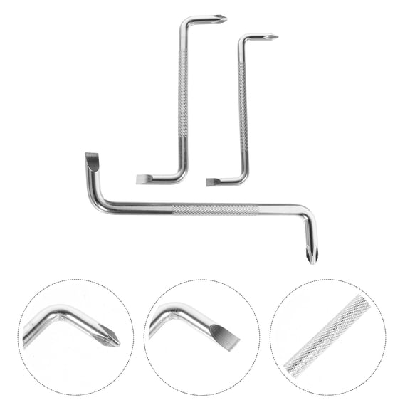 LOLIPPYY 3Pcs Bent Screwdrivers for Small Works Ergonomic Design in Tight Spaces