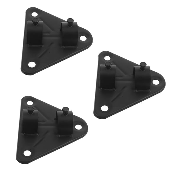LOLIPPYY 3-Pack Heavy Duty Black Triangular Fan Wall Mount Brackets for Garage, Warehouse, Industrial and Home Fans Support