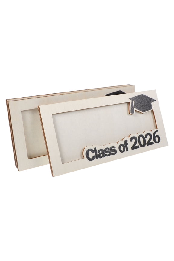 3Pcs Black Wood Wallet Graduation Money Slot for Cash Card Storage and Party Decoration