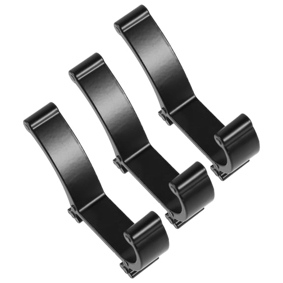 LOLIPPYY 3Pcs Black Zinc Alloy Wall Hooks Heavy Duty Coat Bag Holders with Wooden Board for Entryway