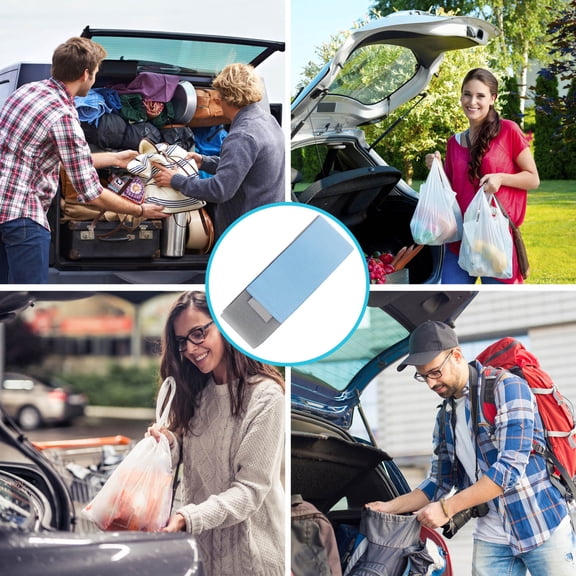 LOLIPPYY 3Pcs Blue Car Fixed Strap for Trunk Use Preventing Rolling and Scratching in Vehicle Boot