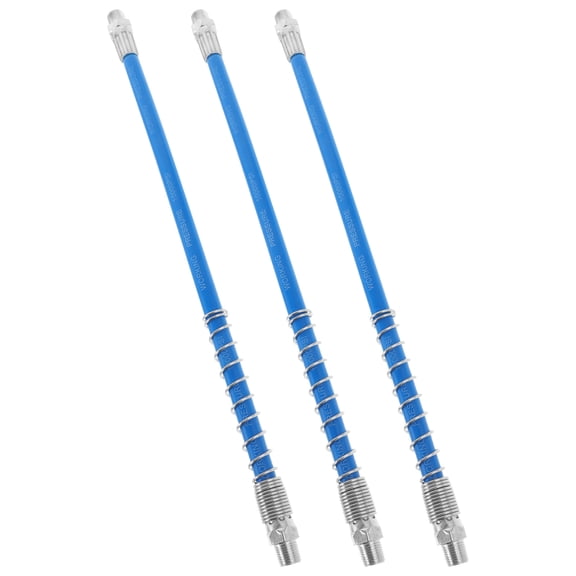 LOLIPPYY 3Pcs Blue Flexible Grease Hose Extension with Coupler High Pressure Explosion Proof for Tool Kit