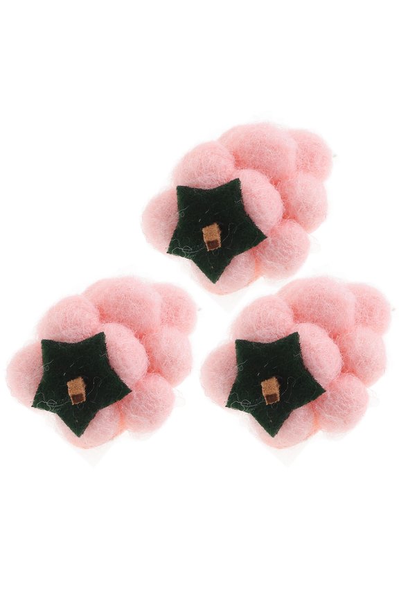 3-Pack Felt Braid Hair Clips Cartoon Style Hair Accessories for Kids Daily Wear