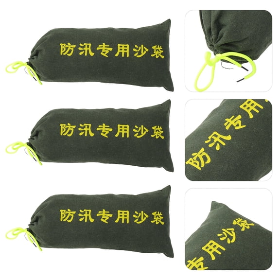 LOLIPPYY 3Pcs Canvas Flood Barriers for Doors with Wear Resistant Bottom for Flood Protection