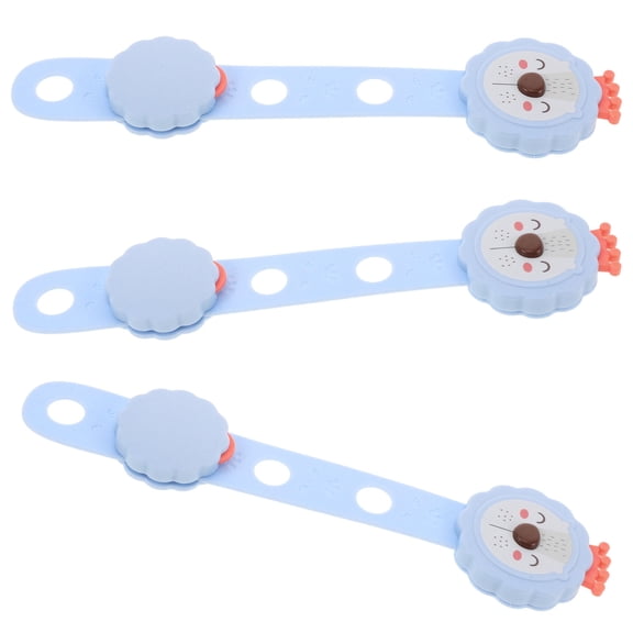 LOLIPPYY 3-Pack Child Safety Cabinet Locks Adhesive Plastic for Drawers and Doors, Sky Color