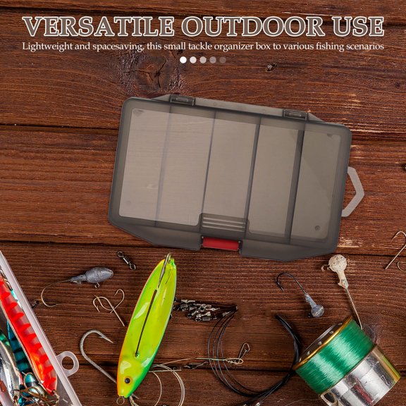 LOLIPPYY 3Pcs Chocolate Fishing Gear Organizer Compact Portable Storage Box with Multi Compartments